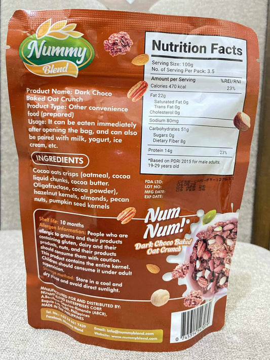 Nummy Blend Num Num Dark Choco Baked Oats Crunch
