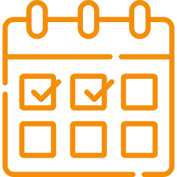 Calendar icon with checkmarks representing daily routine or consistency