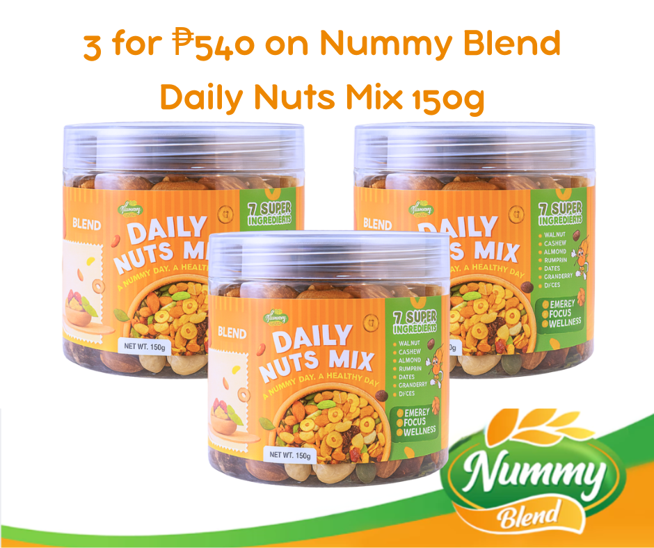 3 cans of Nummy Blend Daily Nuts Mix 150g